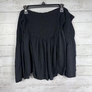 Torrid Black Off-Shoulder Bell Sleeve Top